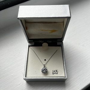 Macy's 14K Gold Diamond Necklace